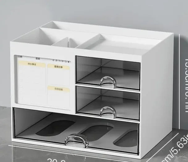 Desktop Combination Drawer Storage Box Desk Organizer Pen Holder Stationery Drawers Accessories Office School Supplies